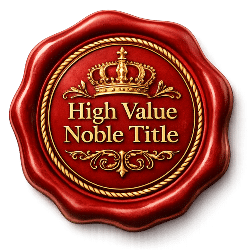 high value noble title wax seal of authenticity